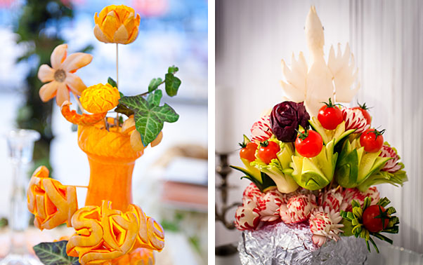 Sculpturi in fructe si legume pentru nunta